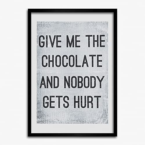 Cadre en bois MDF Tulup 50x70 cm affiche photo design moderne chocolat