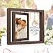Fooyekep Wedding Gifts for Couples 2026,Rotating Floating Mr and Mrs Picture Frame,4x6 Rustic Picture Frame Engagement Gifts for Couples,Bridal Shower Gift for Bride to Be