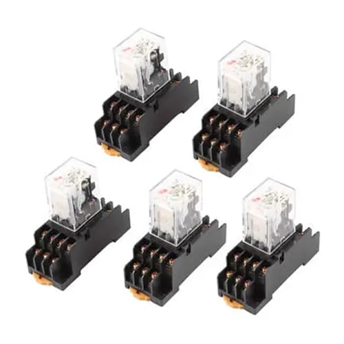 Relais de puissance 4PDT AC 110V 120V 14 broches avec embase LED rouge