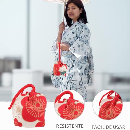 Monedero japonés con cordón Amosfun de 24x17cm para cosméticos y amuletos 2