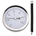 Boiler Pipe Industrial Thermometer, Pipe Temperature Measurement Thermometer With Bimetall Sensor And Fixing Spring, Suitable For Heating And Industrial Use