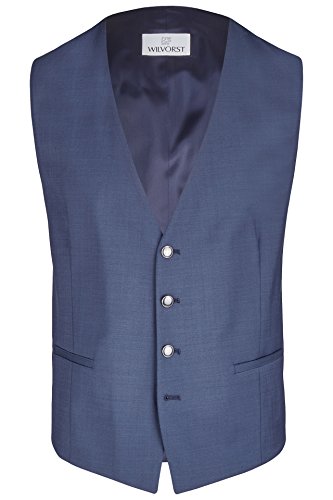 Wilvorst - Gilet da matrimonio, tinta unita, colore: blu scuro Blu 54