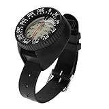 LHLLHL Brújula de Buceo a Prueba de Agua, brújula de Camping for espeleología submarina con Pulsera, Correa de Reloj de Buceo, brújula de Esfera Fluorescente