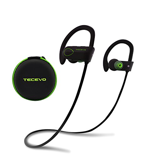 TECEVO® S4 Auriculares Bluetooth 4.1 sem fios com som estéreo para desporto / correr com AptX e mãos livres para iPhone 7, Sony, Huawei, XIAOMI etc. - Cor preta