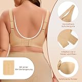 INNERSY Biustonosz damski bez fiszbin, duże rozmiary, dekolt w serek, bezszwowy biustonosz z przedłużeniem biustonosza (XL-4XL), 1 beżowy, 4XL Duże rozmiary