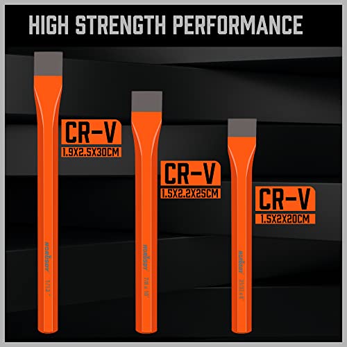 Horusdy 3-Pieces Heavy Duty Cold Chisels Set thumb #3