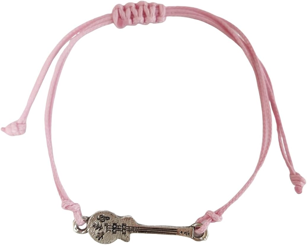Yocoyee Multicolor Guitar Braided String Bracelets Handmade Adjustable Waterproof Rope Bracelet for Love Guitar Music Jewelry