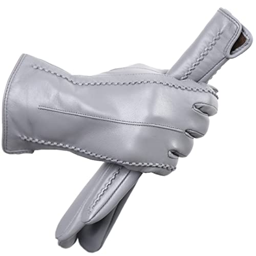 Guantes de Cuero cálidos de Invierno para Mujer