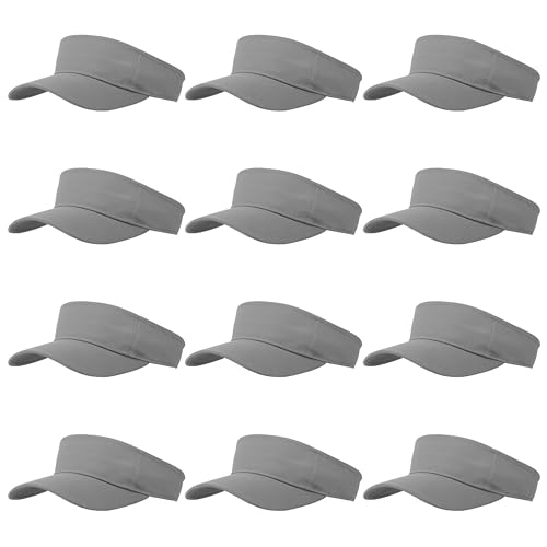 Image of 12 Pcs Sun Visor for Women Men Outdoor Sport Golf Tennis Softball, Adjustable Visors Hats