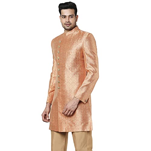 Image of Ethnix by Raymond Men's Poly90% /Viscose10% Solid Regular Fit Jacket