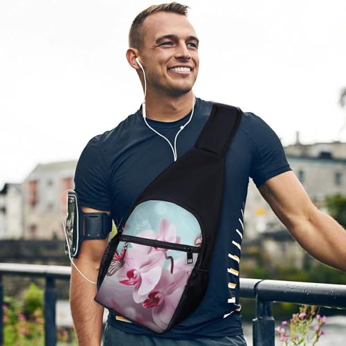 Bolso tipo sling pequeño para mujer y hombre con diseño floral miniatura 6