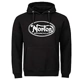 hochwertig verarbeitet P-T-D England Chopper Motorcycles Motorrad Norton Hoodie Kapuzenpullover (L)