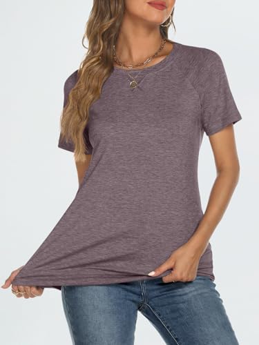 Foto de AUTOMET Camisetas de manga corta con cuello redondo para mujer, modernas, ligeras, suaves, casuales, para verano, 2025 (imagen 6)