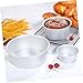 VALICLUD 3Pcs Aluminum Cake Tins Round Baking Molds for Chiffon Cheese and Wedding Cakes Easy to Use for All Baking Skills