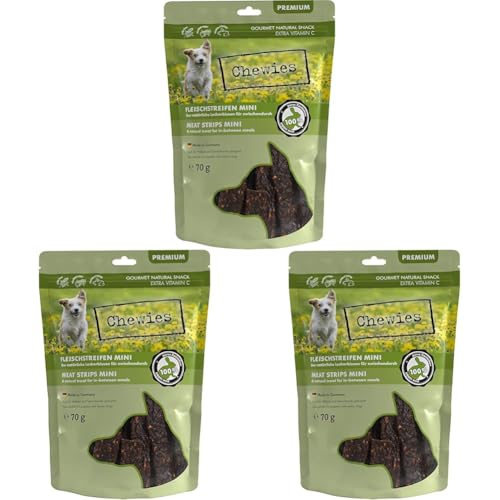Fleischstreifen MINI Hundeleckerli aus 100% Kaninchenfleisch - 70 g - Snack für kleine Hunde - luftgetrocknete Kaninchen Kaustreifen - hypoallergen & getreidefrei - Dörrfleisch vom Kaninchen