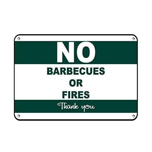 Dogt New Metal Aluminum Sign No Barbecues Or Fires Thank You Campgrounds Tin Sign 8X12 Inch