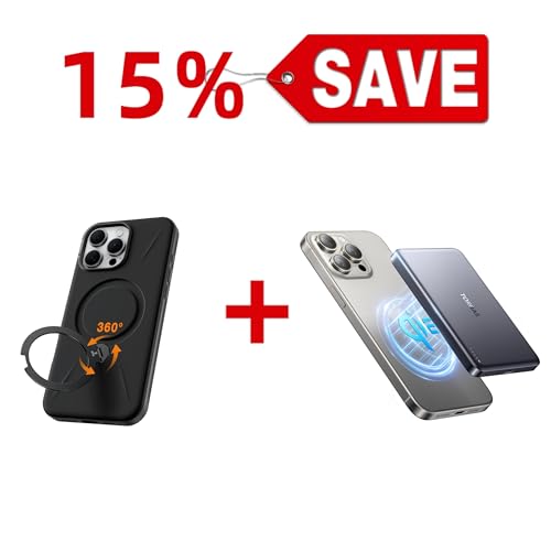TORRAS Magnetic Qi2 Power Bank 10,000mAh & Magnetic Case — Buy Together to Save 15%