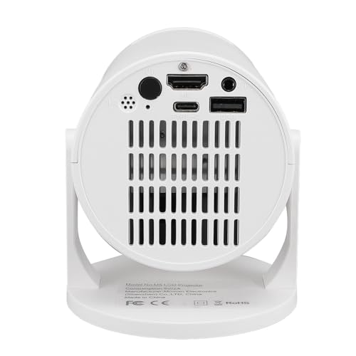 Mini Proiettore, Piccolo Proiettore 1080P, Proiettore di Film Portatile da Esterno per Telefono Android TV Stick Laptop HDMI USB, 270 Regolabile, Correzione Trapezio Automatica