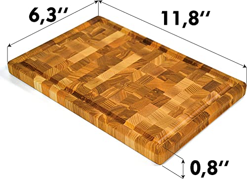 Wood Wedge, Premium Kitchen Board Set Of 2 (11.8X6.3X0.8 In) Grain Cutting Board, Ash Wooden Cutting Board, Butcher Block, Chopping Board - Reversible Multipurpose For Kitchen With Juice Groove #TOP1
