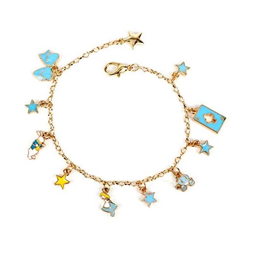 Armband söt Alice Underlandet tecknad flicka poker kanin fluga stjärna metall kedja armband kvinnor berlock smycken accessoarer