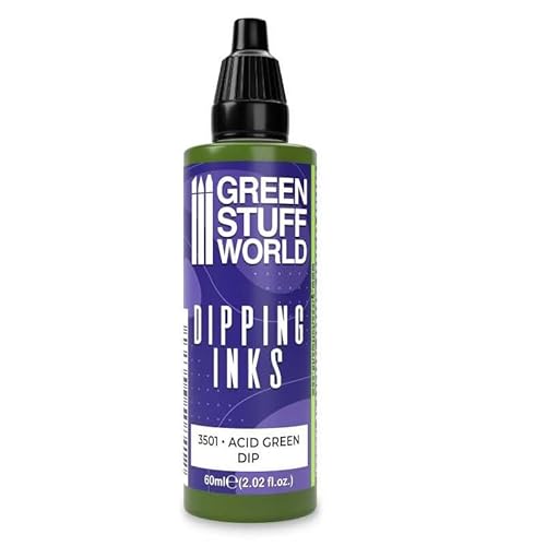 Green Stuff World Dipping Ink Modellfarbe, kontrastreich, 60 ml, säuregrün