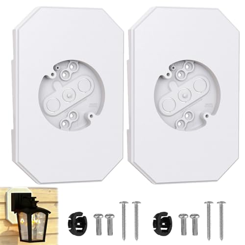 2 Pack Vinyl Siding Mounting Blocks for 1/2" Lap Double and 4" Siding,White