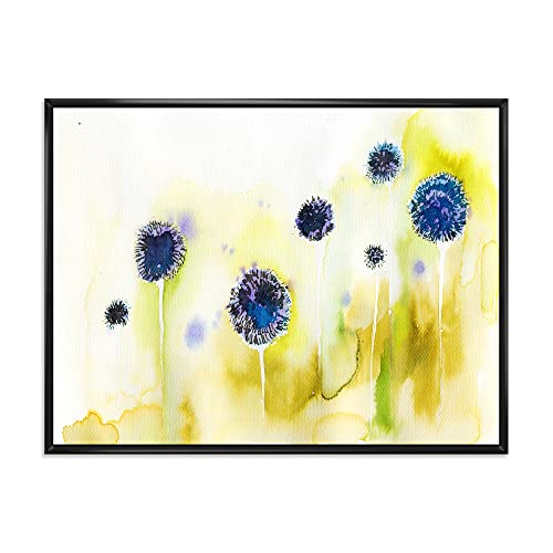 DesignQ Kunstdruck auf Leinwand, Motiv Blaue Blumen auf der Wiese Cover