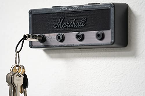 P Pluginz Licensed Marshall Stealth Jack Rack- Wall mounting Guitar amp Key Hanger. Includes 4 Guitar Plug Keychains and 1 Wall mounting kit. Easy Installation. - Thumbnail 6