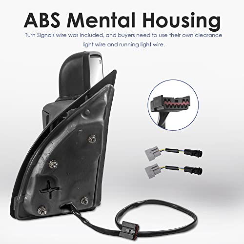 MOSTPLUS Towing Mirror Compatible with 1999 2000 2001 2002 2003 2004 2005 2006 2007 Ford F250 F350 F450 F550 Super Duty Power Heated Mirror w/Led Turn Light (Set of 2) by MOSTPLUS - Image 6