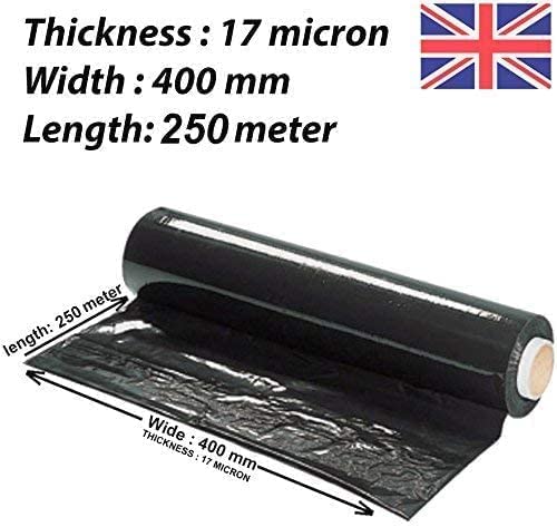 Set di rotoli di pellicola per pallet nera 400 mm