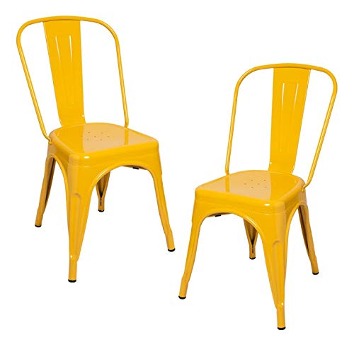 Regalos Miguel - Packs Sillas Comedor - Pack 2 Sillas Torix - Amarillo - Envío Desde España