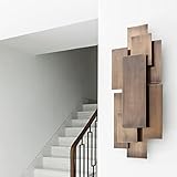 Decorlives Antique Copper Color Multi Rectangles Metal Wall Sculpture Art Decorative Wall Hanging Decor