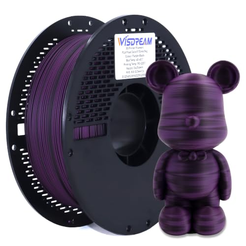 WISDREAM PLA Float Color 3D Printer Filament,Subtle Color-Shifting Dual-Color Effect Across Smooth Surfaces.,1.75mm,1kg(