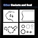 AUCERAMIC Oil Pan Gasket Set for Ford Explorer 1997-2010, Mustang 2005-2010, Ranger 2001-2010, for Mazda B4000 2001-2010, Mercury Mountaineer 1998-2010 4.0 V6 Replace# CS9293 CS92931