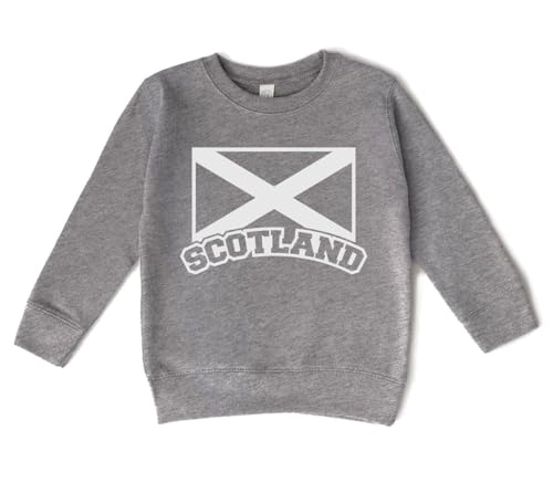 Scotland Flag Little Kids Sweatshirt, Scottish Pride Toddler Crew Neck Sweatshirt
