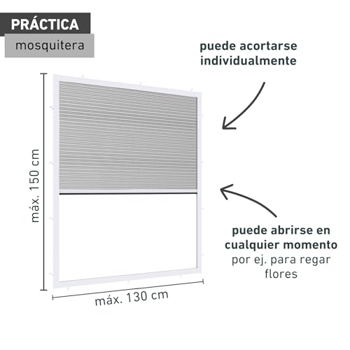 Estor plisado para ventana de 130x150 cm Windhager Expert blanco 4