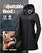 Outdoor Ventures Women's Waterproof Long Rain Jackets Lightweight Rain Coats with Hood Trench Coats PU Windbreaker
