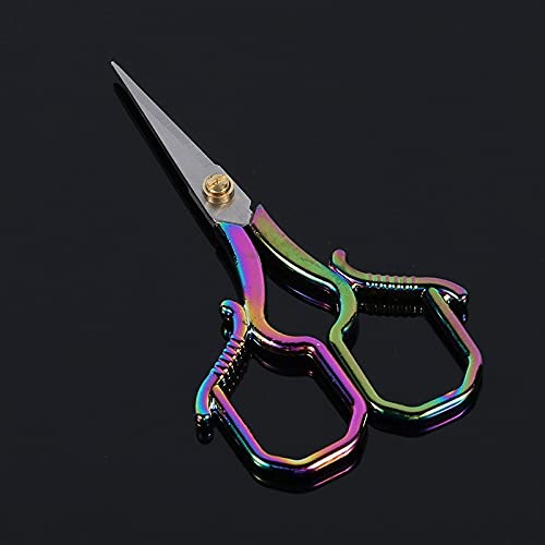 Gooffy Craft Scissors Colorful Embroidery Scissors Stainless Steel Sharp Pointed Scissors For Diy Craft Thread Cutting, Needlework Yarn & Sewing Scissors #TOP3