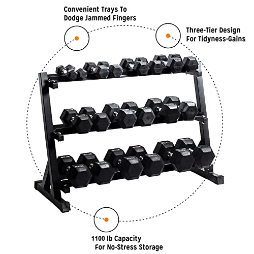 Zlinke YLJ 3-Tier Dumbbell Rack Multilevel Weight Storage Organizer thumb #2