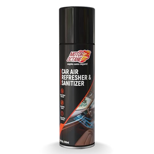 Image of Car Air Refresher & Sanitizer Spray | 100ml (115g) | AC Disinfectant, Sanitizes Cabin, Eliminates Odour, Refreshing Citrus Fragrance, Fresh New Car Smell | Single-Use Pack