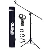 GLEAM Soporte para Micrófono - Soporte para Micrófono con Trípode Pluma, con Bolsa de Transporte (Trípode)