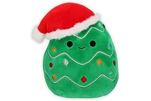 Squishmallows 4'' Carol the Pink Christmas Tree Squishmallow with Stickers - Multicolor