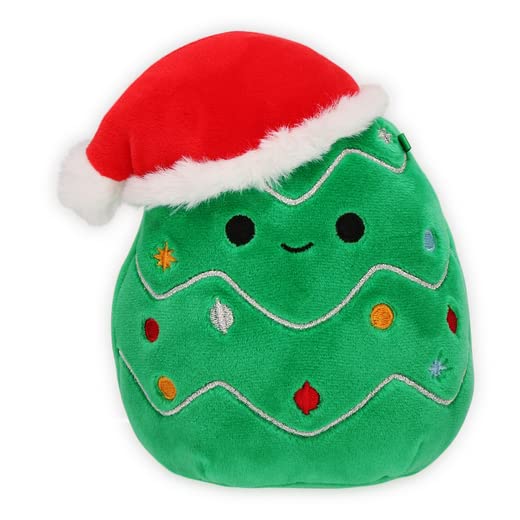 Squishmallows Carol le Sapin de Noël peluche Kellytoy 10cm avec autocollants pour collectionneurs