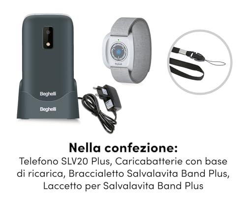 Beghelli Salvalavita telefonsats SLV30 med SOS-armband för äldre