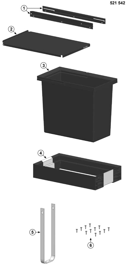 Esploso view of BLANCO Flexon II components