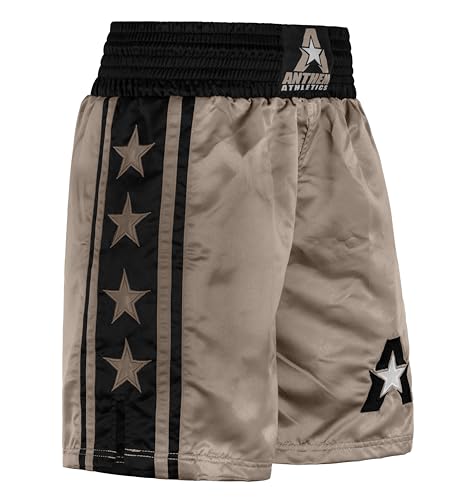 Anthem Athletics Classic Boxing Shorts - Machine Washable Boxing Trunks for Men & Women - Army & Black - Large