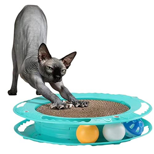 4 Pcs Raspador Brinquedo Gato | 2 em 1 arranhador de gato resistente a arranhões para gatos de inter