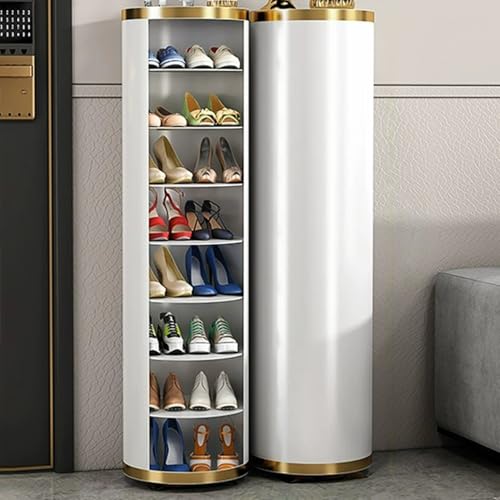 Meuble à chaussures rotatif pour couloir étroit et entrée ordonnée