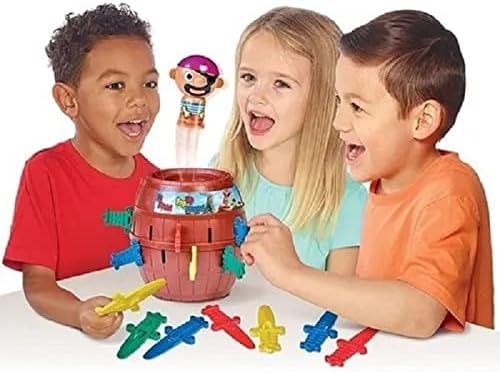 Pula Pirata Barril Brinquedo Infantil Educativo Jogo de Mesa Diversão Garantida Meninos e Meninas (R