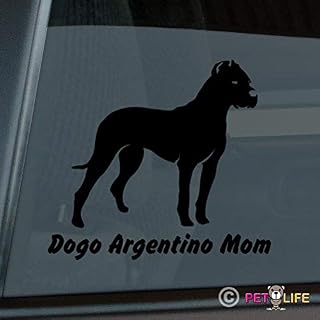 Mister Petlife Dogo Argentino Mom Sticker Vinyl Auto Window v2 Black Custom 6.00" x 5.40"